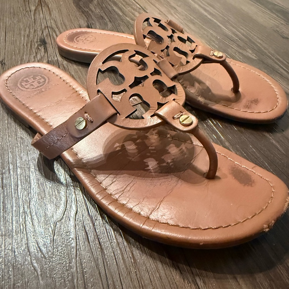 Tory Burch Tan Leather Sandals